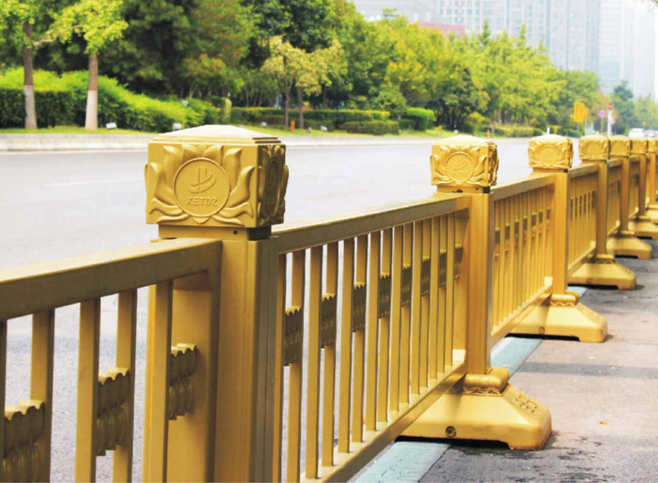 城市道（dào）路金色護欄（lán）  長安街護欄 市（shì）政道路蓮花護欄